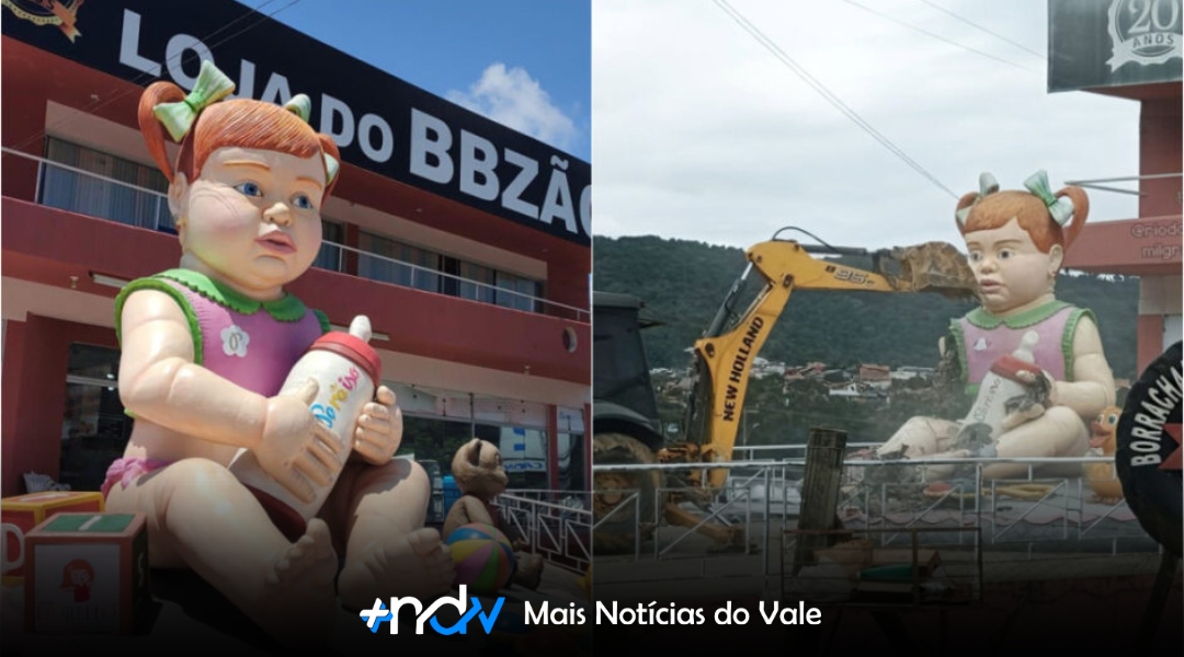 “Primeiro reborn”: Demolição do “Bebezão” encerra capítulo histórico na BR-470 em Rio do Sul