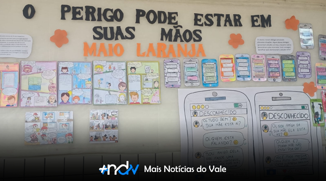 Maio Laranja: alunos de Rio do Campo criam cartilha sobre os perigos da internet