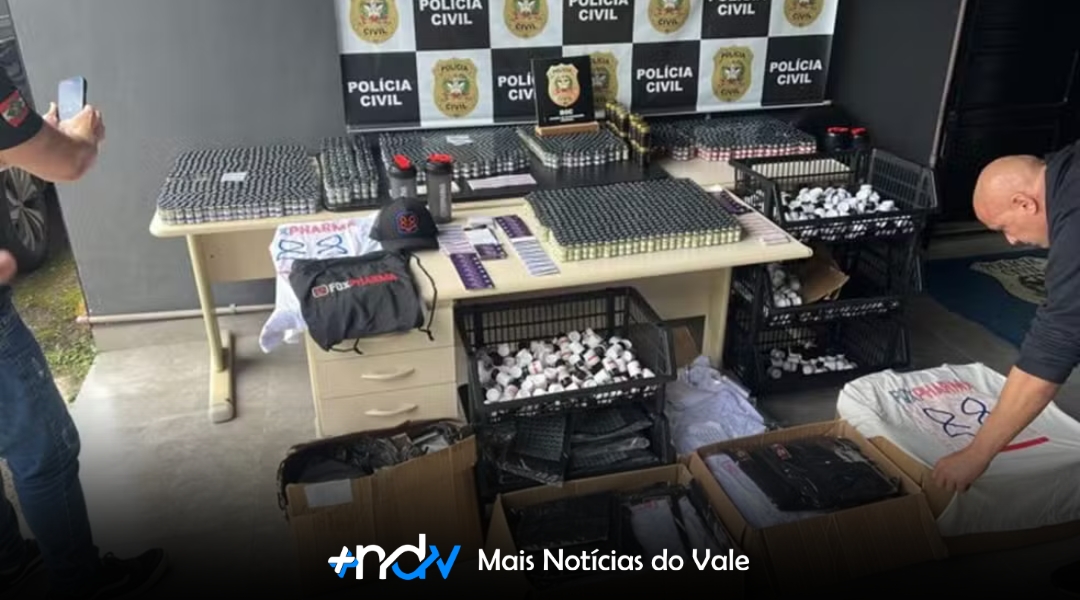 Operação em SC e SP prende quatro por produção e venda clandestina de anabolizantes