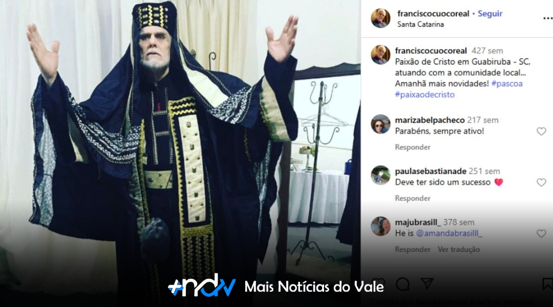 Francisco Cuoco brilhou em espetáculo com artistas de SC