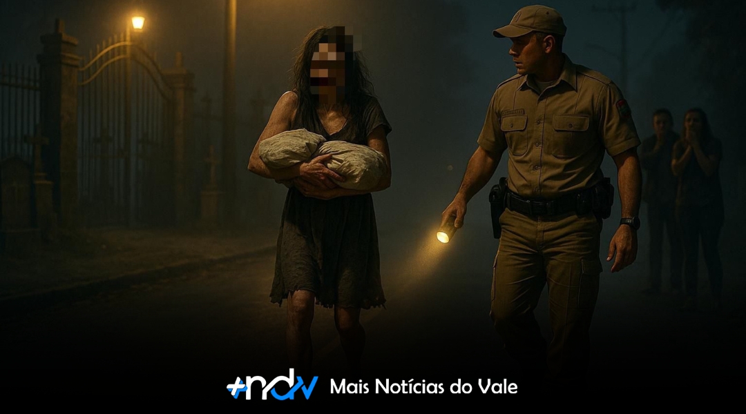 Moradores se assustam ao flagrar mulher com partes de cadáver em via pública em SC