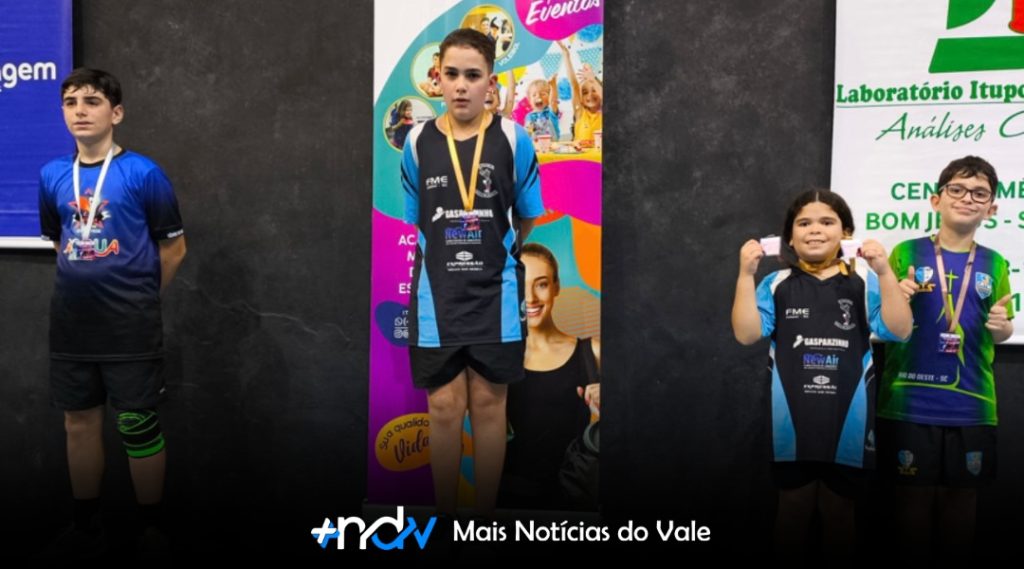 Atletas do Tênis de Mesa Indaial/FME Indaial conquistam dois títulos e dois bronzes no 1º Open Acqua