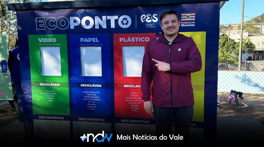 Primeiro Ecoponto de Blumenau é inaugurado após pedido do vereador Bruno Cunha