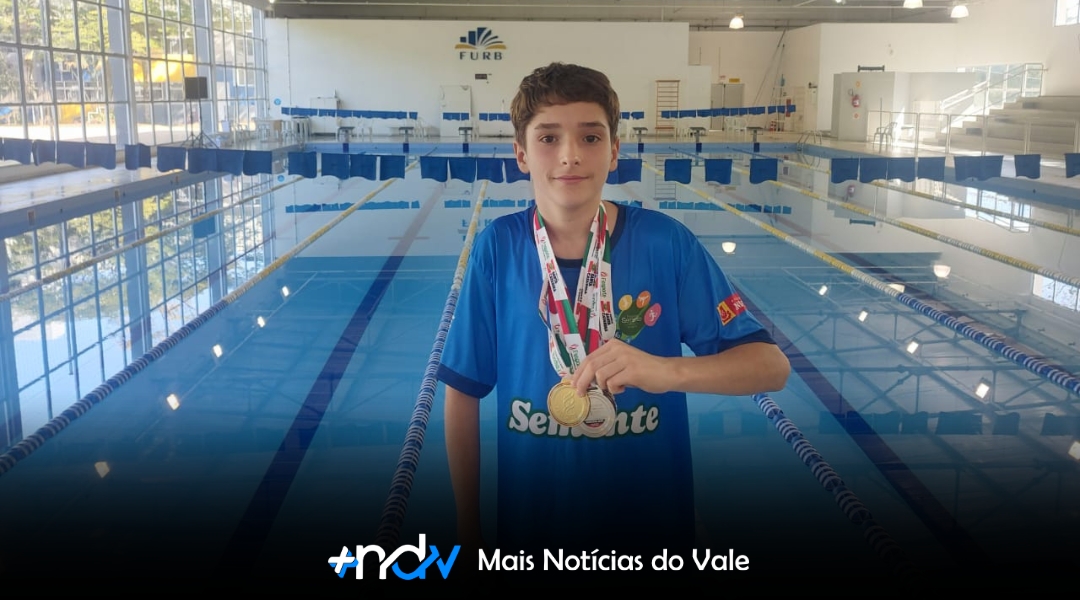 Caique Ludwig conquista 5 medalhas na natação dos PARAJESC 2025