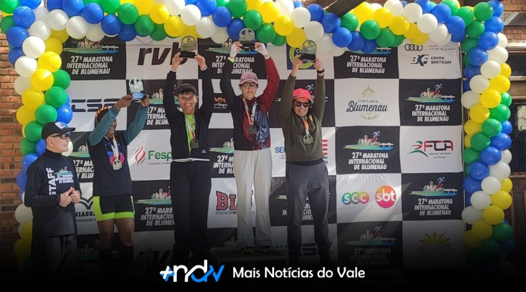 Atletismo de Indaial conquista pódios na 27ª Maratona de Blumenau