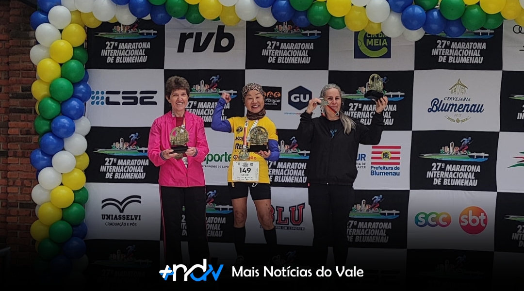 Atletismo de Indaial conquista pódios na 27ª Maratona de Blumenau