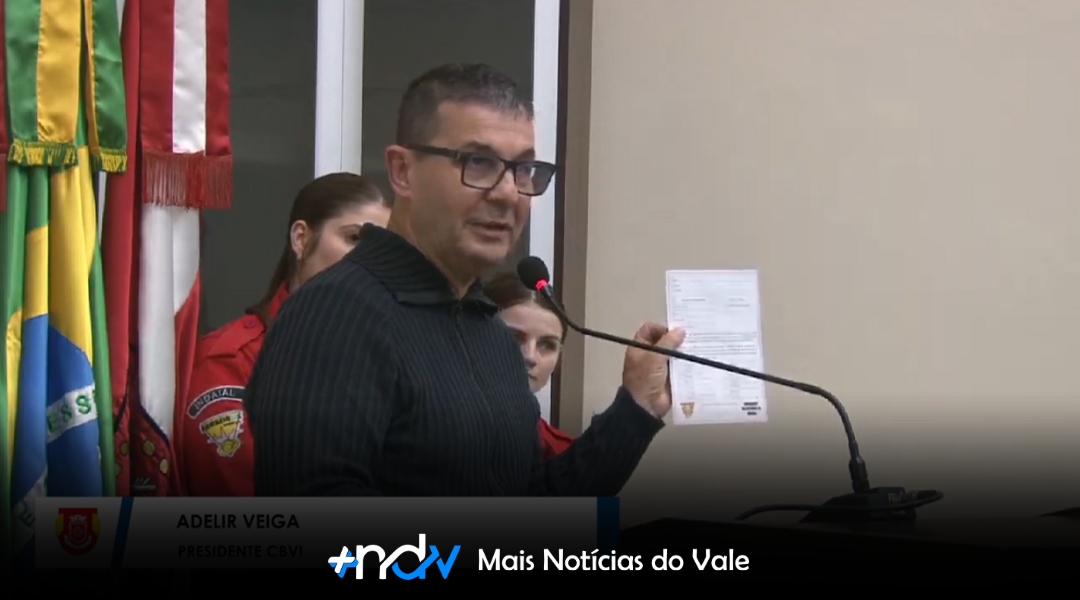 Bombeiros Voluntários de Indaial apresentam campanha “Coopera Bombeiros” na Câmara de Vereadores