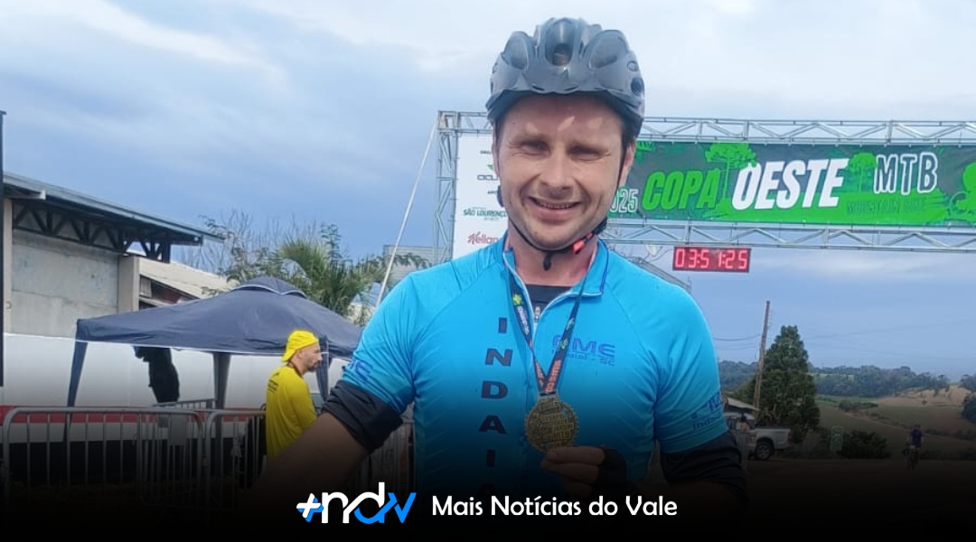Marcos Reimer é campeão da categoria PNE na 6ª etapa da Copa Oeste de MTB em São Lourenço do Oeste