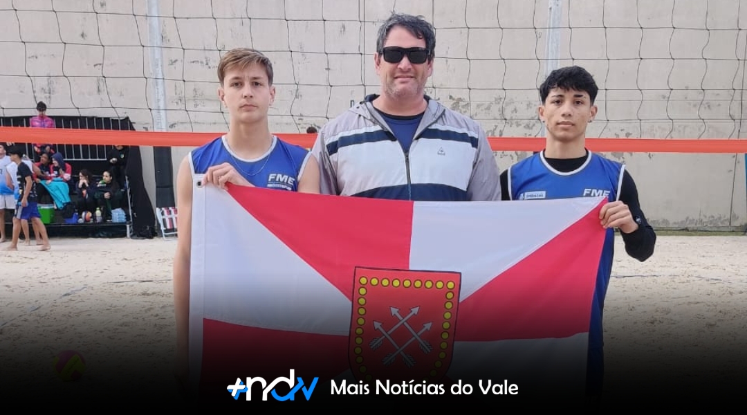 Vôlei de Areia de Indaial marca presença nos Joguinhos Abertos de Santa Catarina