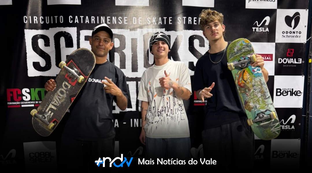 Indaial sedia 2ª Etapa do Circuito Catarinense de Skate Street e recebe atletas de todo o Estado