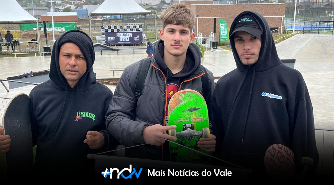 Atletas de Indaial participam da 3ª etapa do Circuito Catarinense de Skate Street