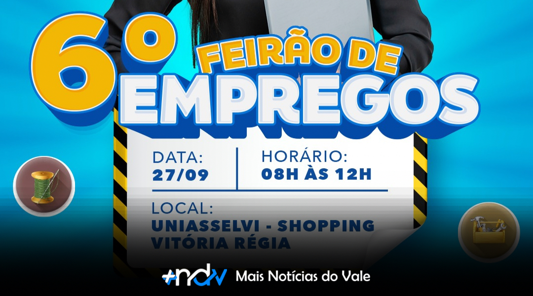 Indaial promove 6º feirão de empregos com mais de 15 empresas e serviços gratuitos