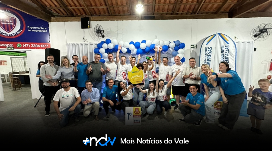 Espírito esportivo e união marcam o encerramento dos Jogos Entre Empresas em Indaial