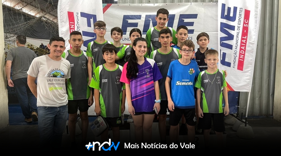 Atletas de Indaial brilham na etapa final da Liga Litorânea de Tênis de Mesa