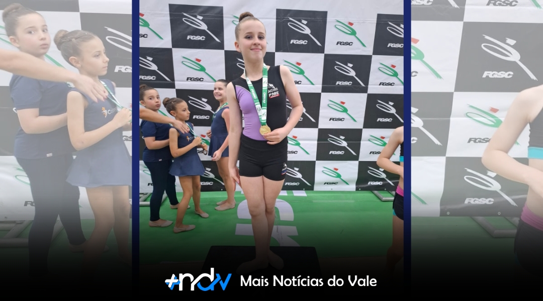 Vitória Helena de Indaial é campeã estadual na Copa Primeiros Passos de Ginástica Rítmica