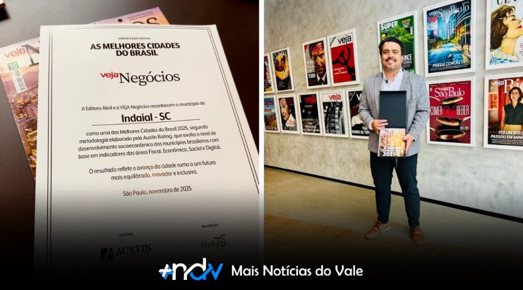Indaial recebe prêmio nacional e é destaque em educação no Brasil