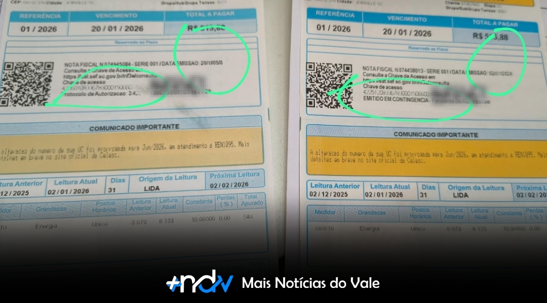 Não é golpe – Celesc diz que faturas entregues em janeiro são verdadeiras e explica falha