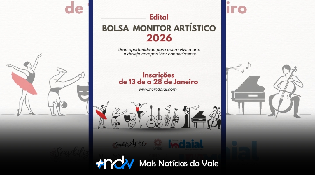 Fundação Indaialense de Cultura abre inscrições para Bolsa Monitor Artístico 2026