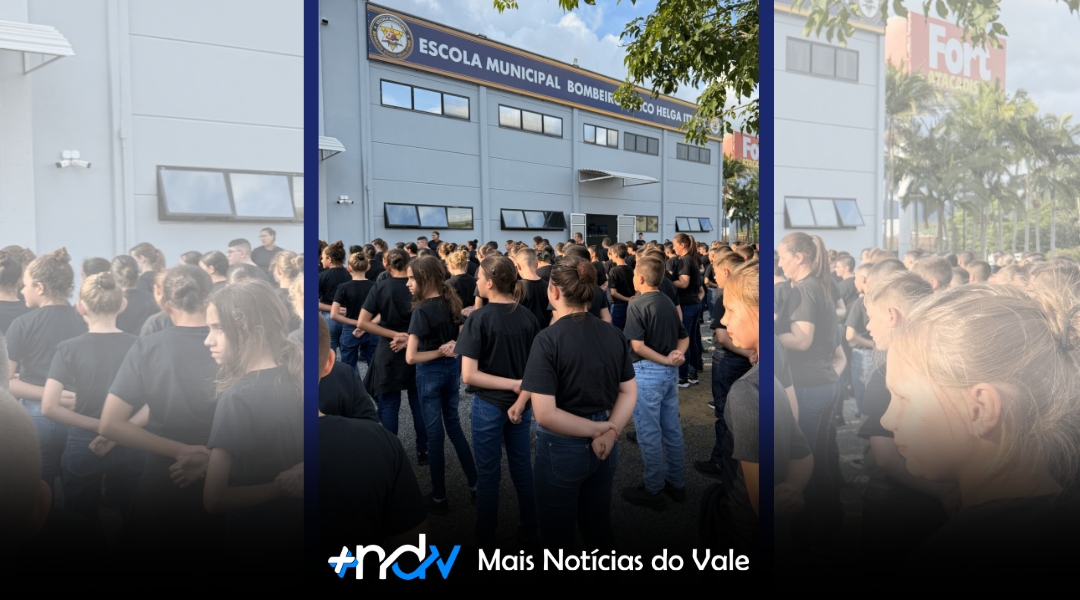Início do ano letivo na Escola Municipal Bombeiro Cívico Helga Ittner