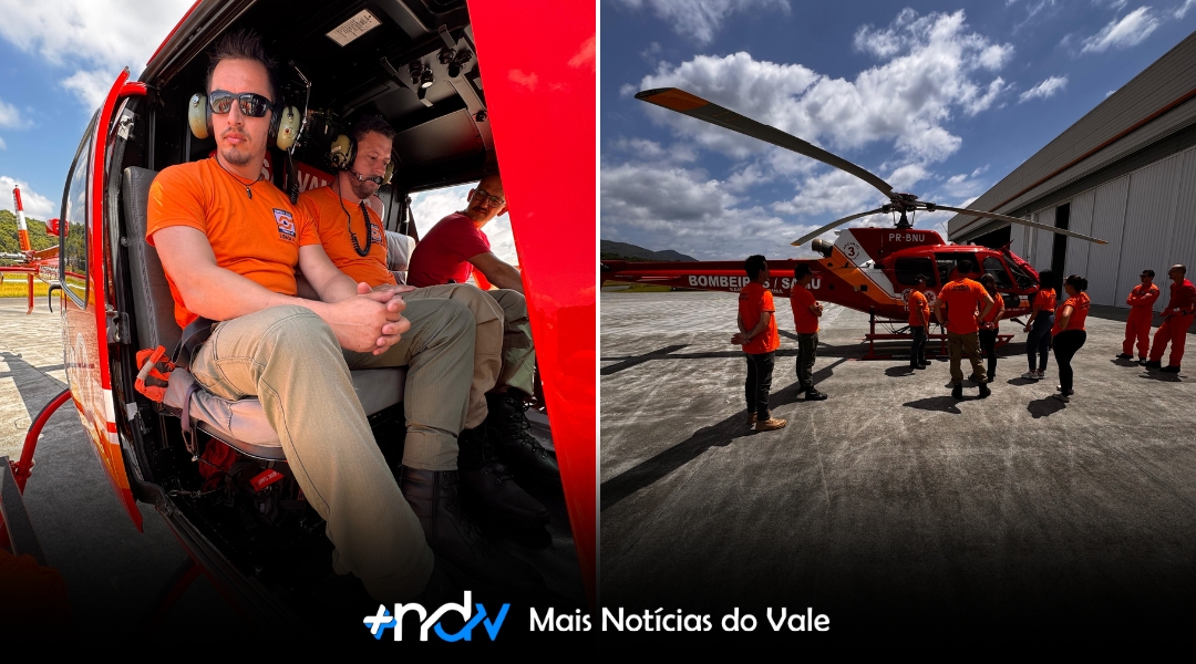 Defesa Civil de Timbó participa de instrução com o Batalhão de Operações Aéreas de Blumenau