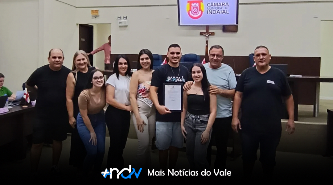 Câmara de Indaial aprova Moção de Aplausos a atleta Kauan “Meio Kilo”