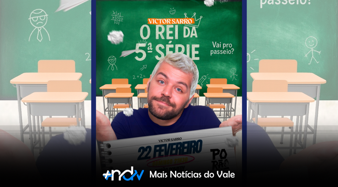Victor Sarro apresenta “O Rei da 5ª Série” no Porão Comedy em Blumenau