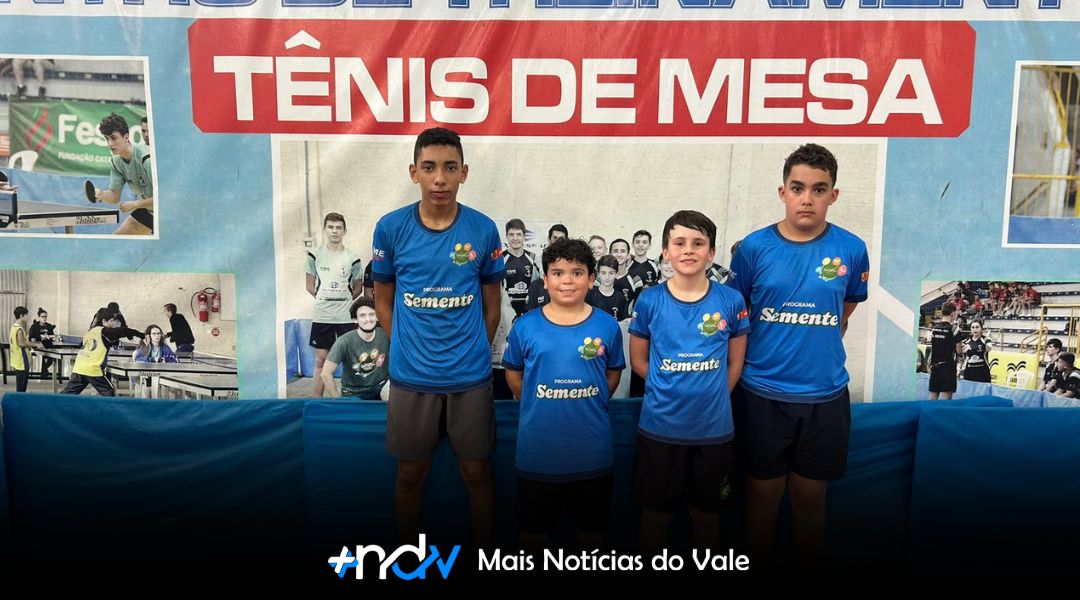 Tênis de Mesa de Indaial participa da 1ª etapa do Estadual em Jaraguá do Sul