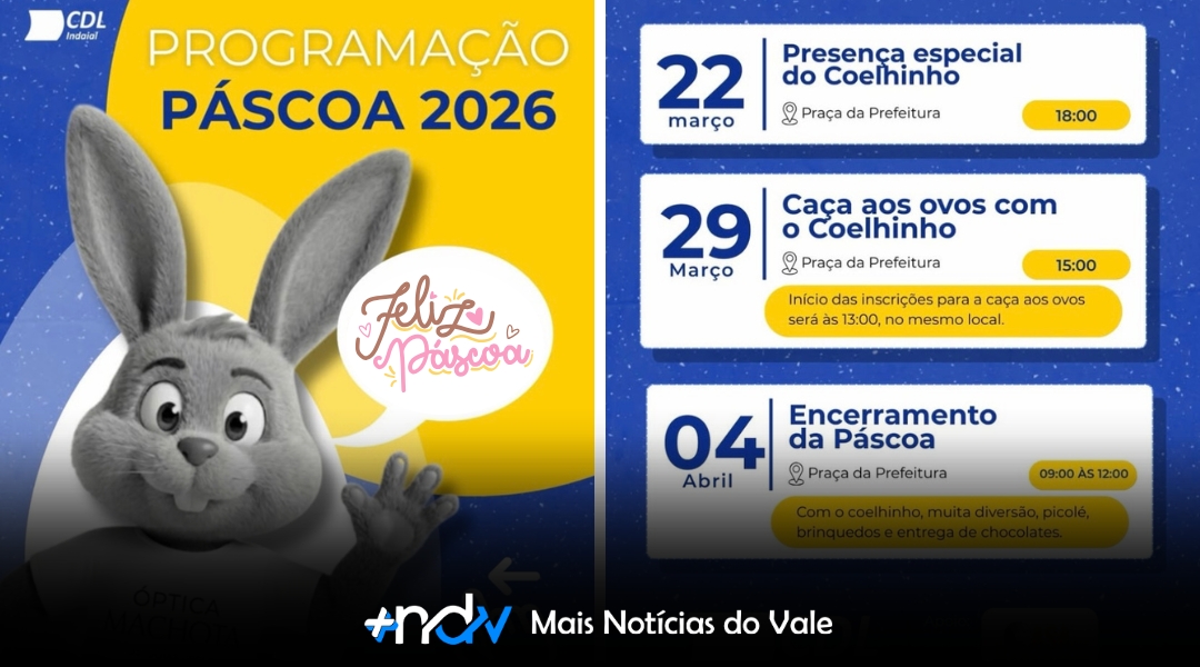 CDL Indaial promove programação especial de Páscoa para toda a família