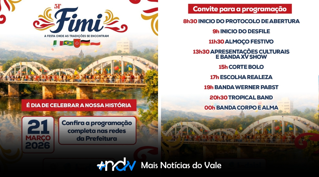 FIMI acontece amanhã e celebra os 92 anos de Indaial com programação especial