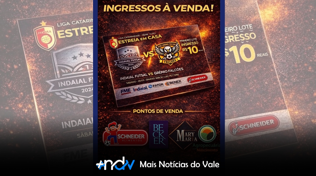 Ingressos para estreia do Indaial Futsal em casa começam a ser vendidos
