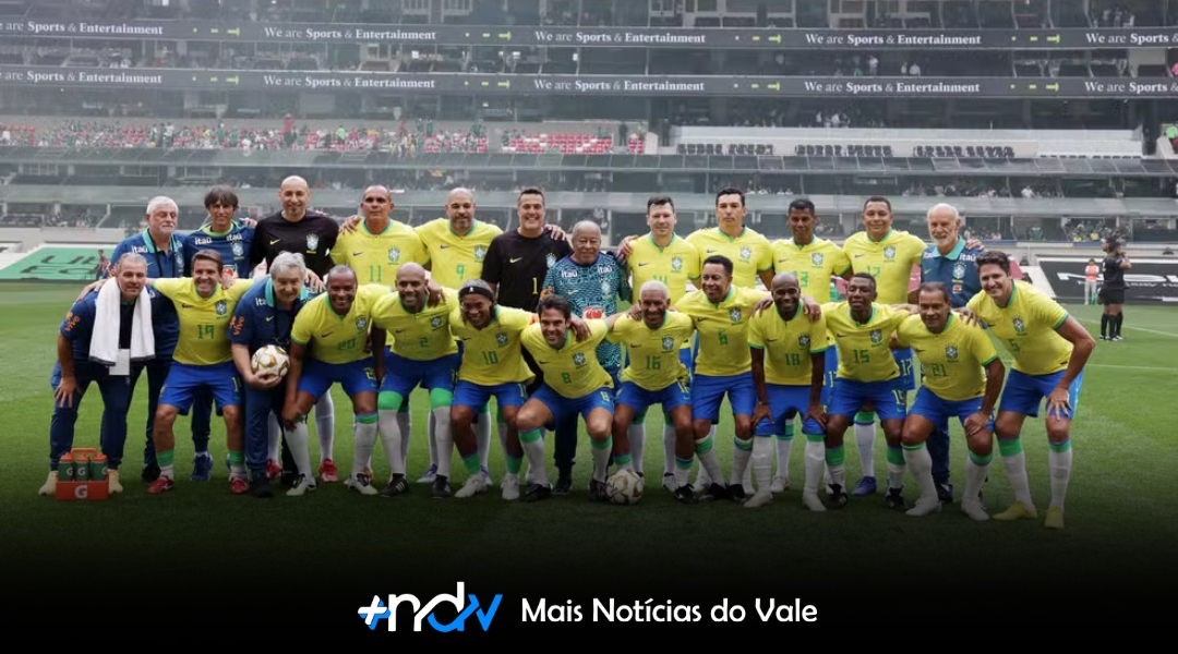 Brasil Legends perde para México em jogo de estrelas, mas Adriano brilha
