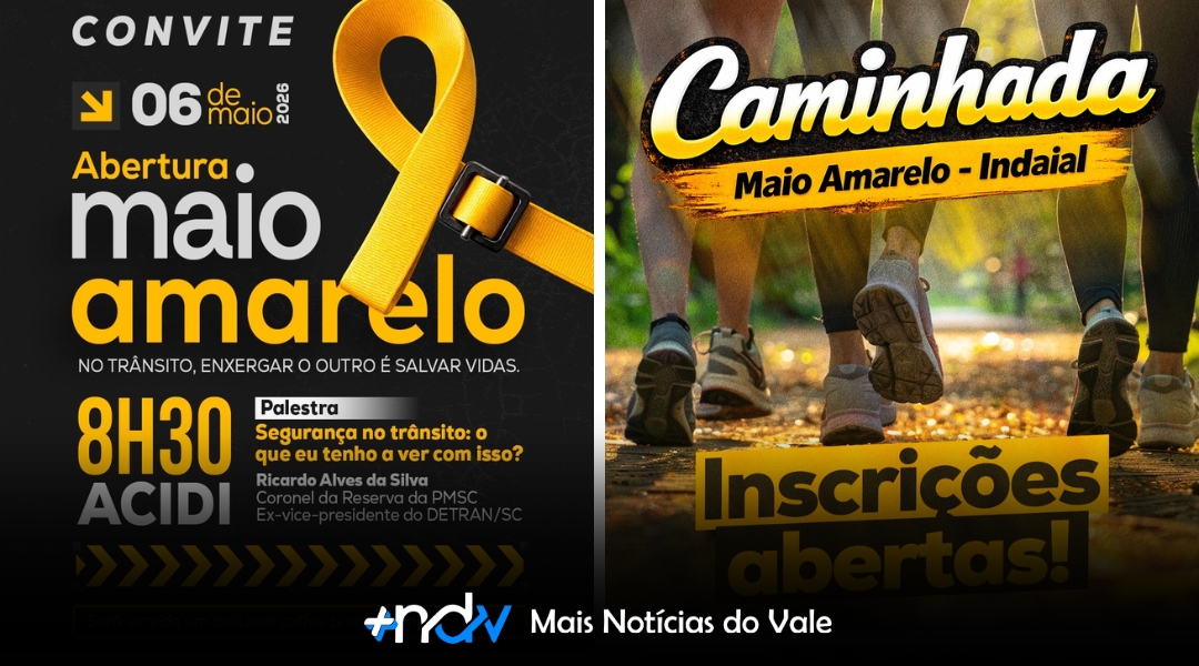 Indaial promove programação do Maio Amarelo com foco em segurança viária