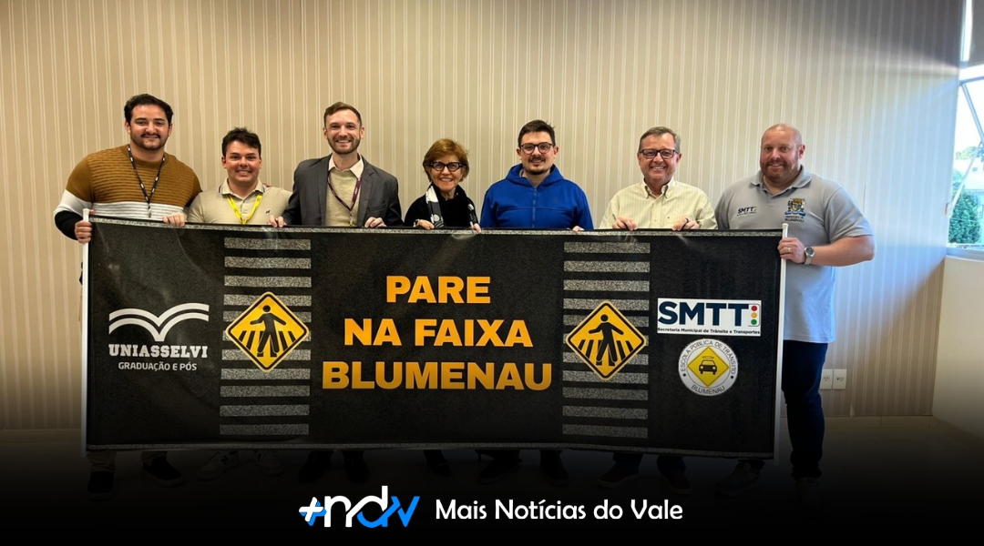 Bruno Cunha articula parceria para ampliar ações do Maio Amarelo em Blumenau
