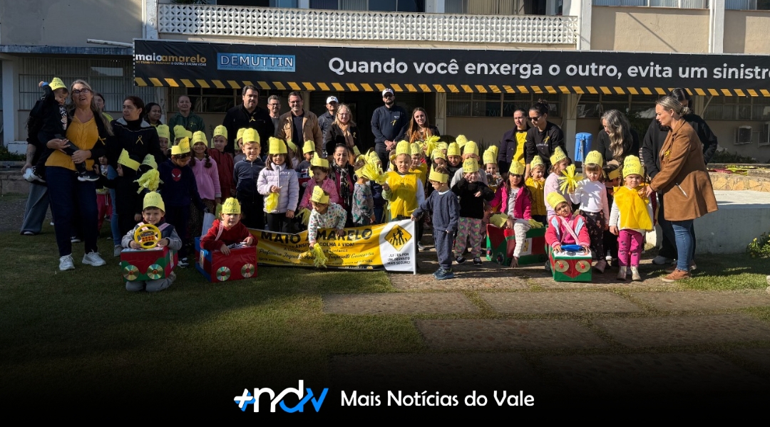 Unidades de Educação Infantil de Indaial promovem ações do Maio Amarelo