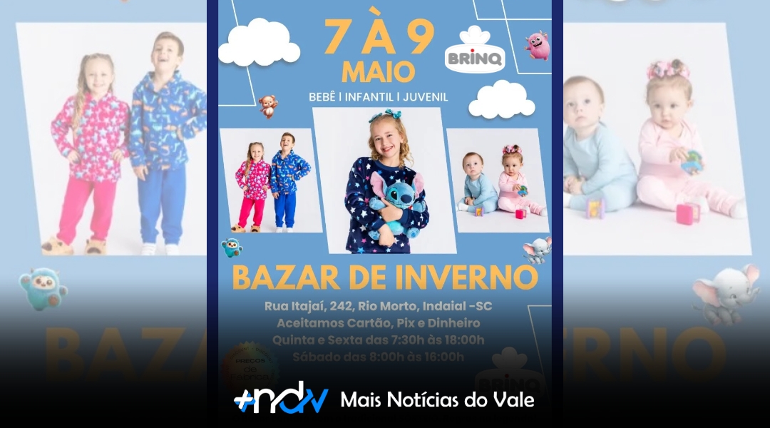Bazar de Inverno 2026 da BRINQ promete movimentar Indaial