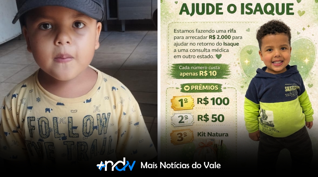 Ajude o Isaque: rifa solidária arrecada recursos para tratamento em Curitiba