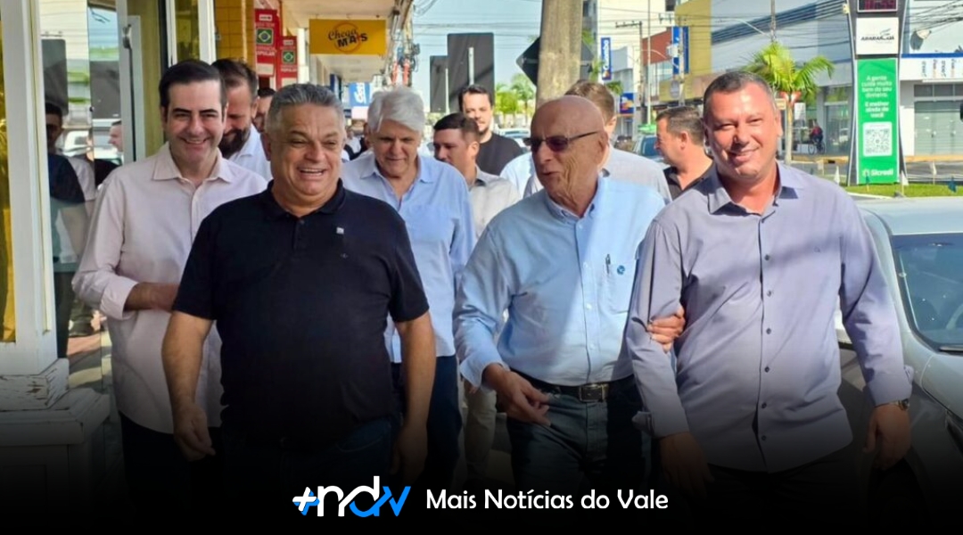 João Rodrigues e Esperidião Amin cumprem roteiro político no Sul do Estado