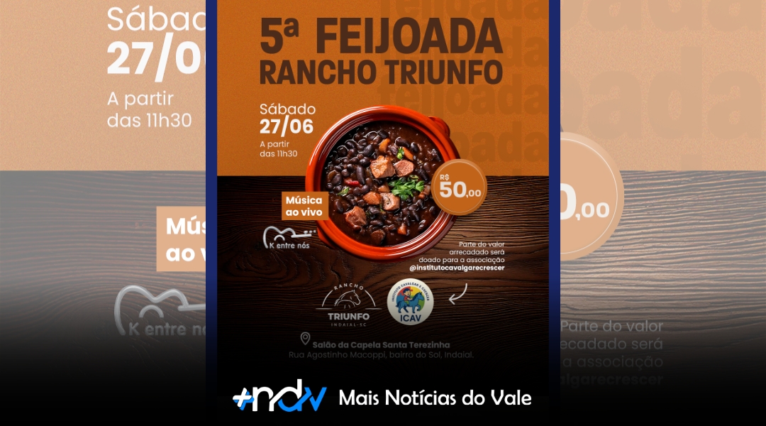 5ª Feijoada do Rancho Triunfo terá apoio ao Instituto Cavalgar e Crescer