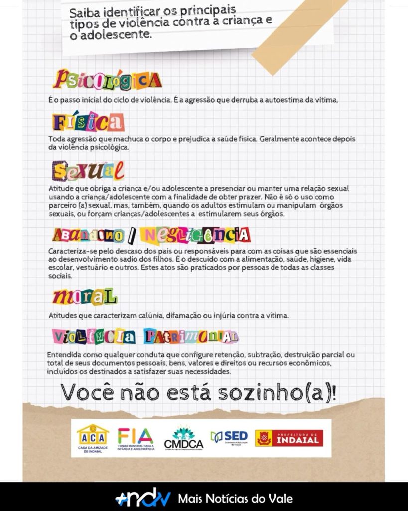 Projeto Vamos Prevenir: “Marcas Somente de Amor” vai conscientizar adolescentes sobre violência em Indaial