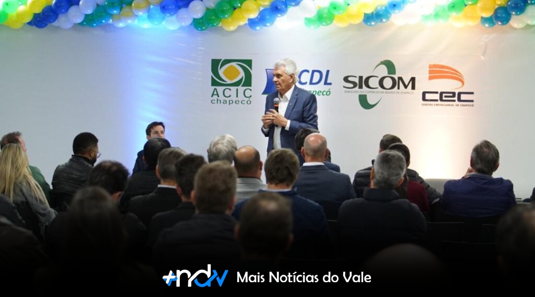 Em Chapecó, Caiado critica reforma tributária e defende mais autonomia para os Estados