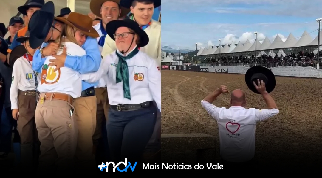 Rodeio em Gaspar emociona público com prova inclusiva para pessoas com deficiência