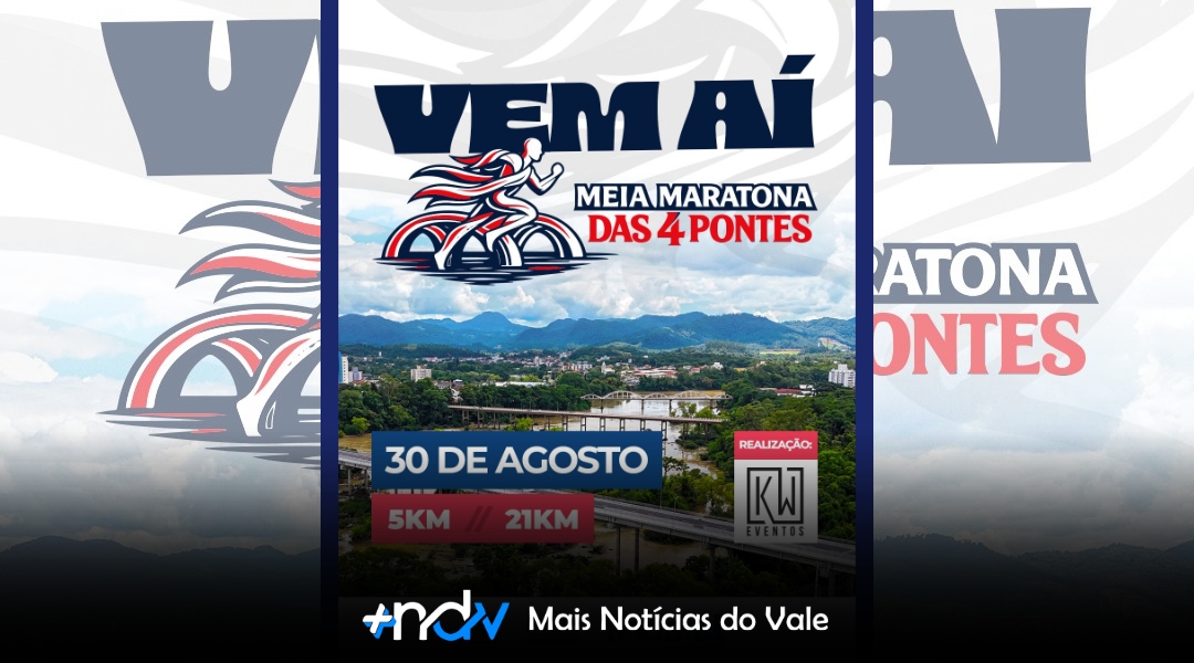 FME Indaial confirma data da Meia Maratona das 4 Pontes 2026