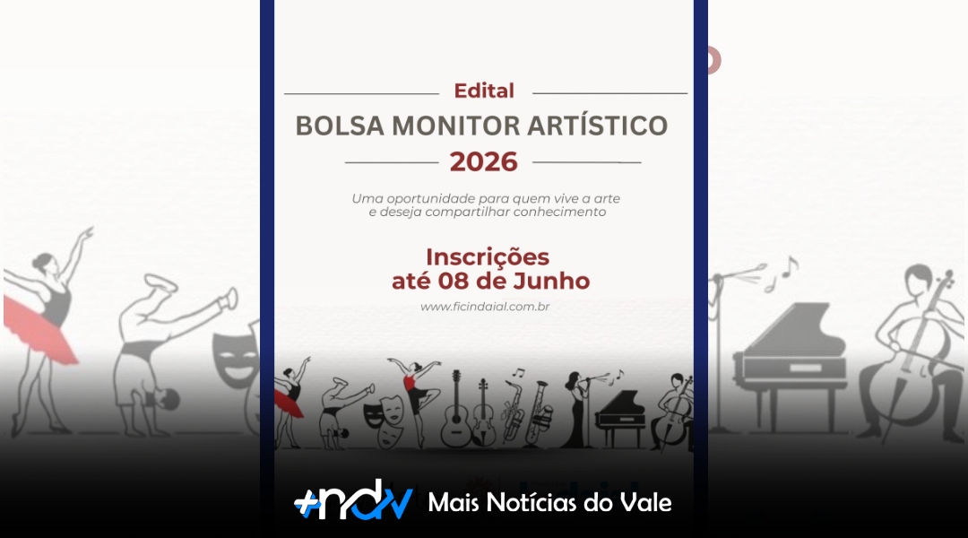 Fundação Indaialense de Cultura reabre inscrições para Bolsa Monitor Artístico