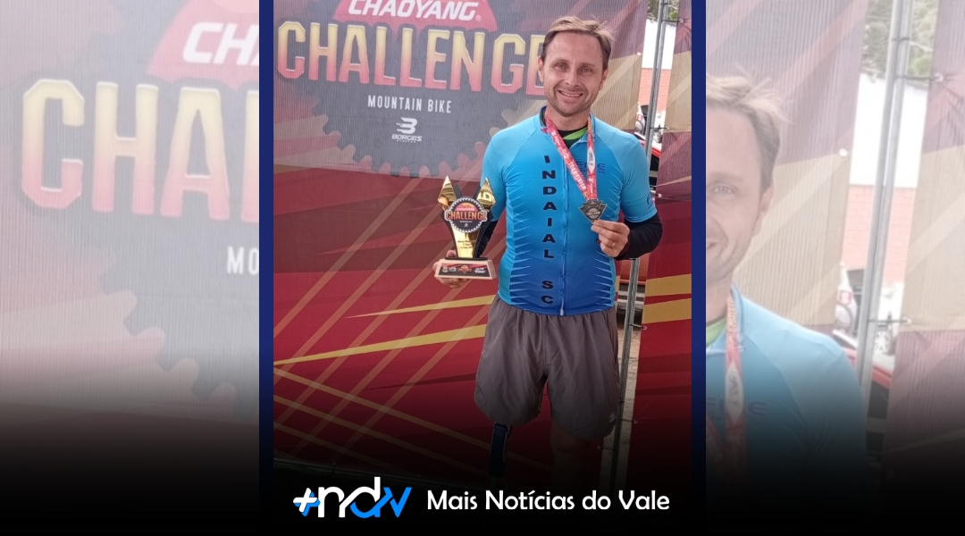 Paraciclista de Indaial representa município em etapa estadual de MTB