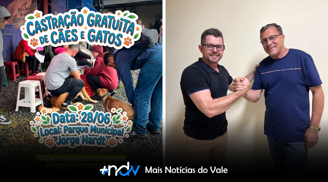 Recurso conquistado por Flávio Molinari e Jonas Lima viabiliza castração gratuita em Indaial