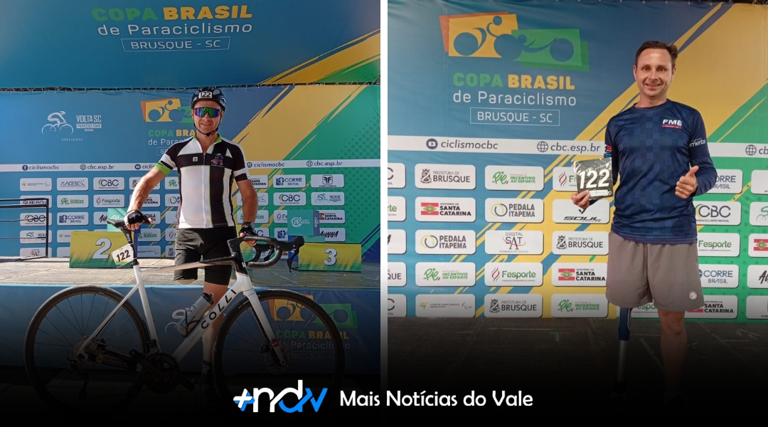 Marcos Reimer representa Indaial na Copa Brasil de Paraciclismo em Brusque