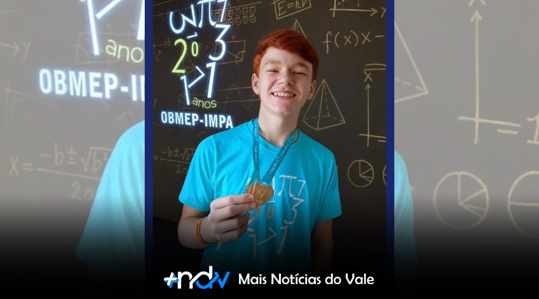 Aluno da EBM Juvenal Carvalho é ouro na maior olimpíada de Matemática do Brasil
