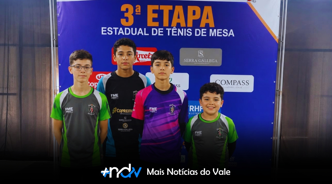 Atletas de Indaial disputam etapa do Campeonato Estadual de Tênis de Mesa