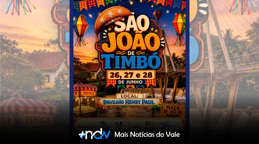 É amanhã: São João de Timbó começa nesta sexta-feira com entrada gratuita