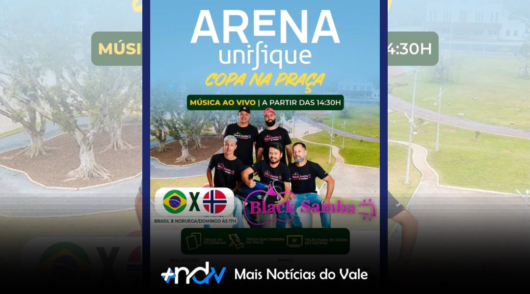 Copa na Praça transmite Brasil x Noruega neste domingo em Timbó